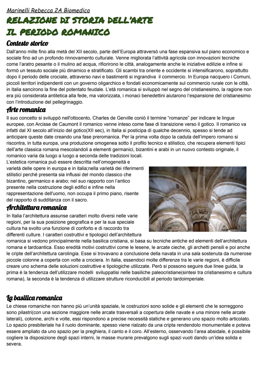 Marinelli Rebecca 2A Biomedico
RELAZIONE
IL PERIODO
Contesto storico
Dall'anno mille fino alla metà del XII secolo, parte dell'Europa attrav