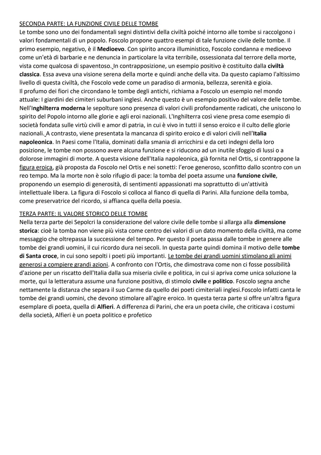 
<p>I Sepolcri sono un poemetto, definito da Foscolo come un carme, composto da endecasillabi sciolti, sotto forma di epistola poetica indir