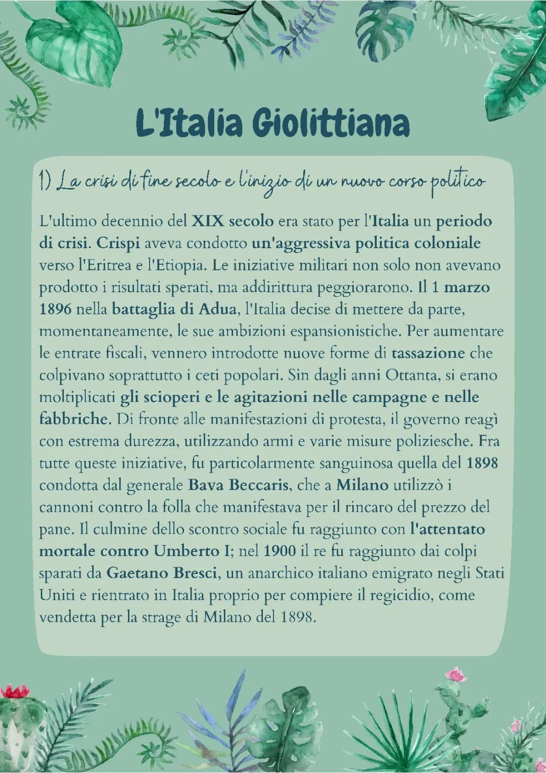 L'Italia Giolittiana 