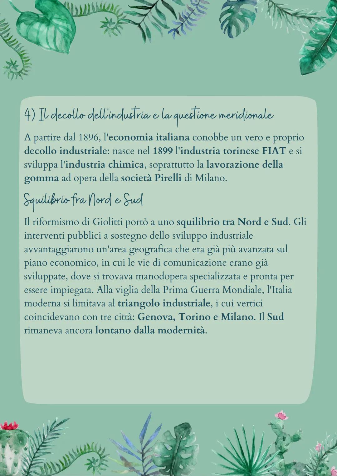 L'Italia Giolittiana
1) La crisi di fine secolo e l'inizio di un nuovo corso
-politico
L'ultimo decennio del XIX secolo era stato per l'Ital