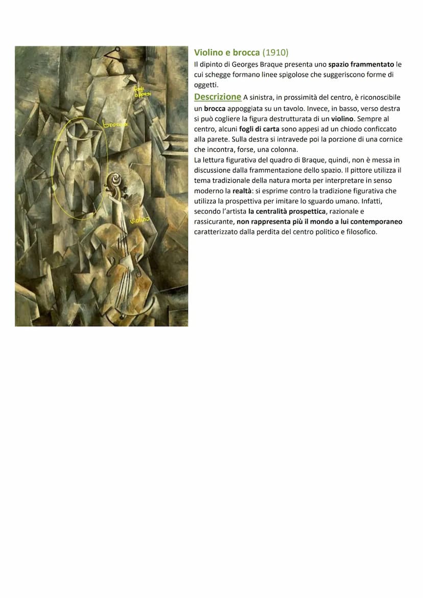 Il cubismo
Il cubismo è una delle «avanguardie» che più hanno rivoluzionato il Novecento. Si definisce «<avanguardia» un fenomeno
globale ch