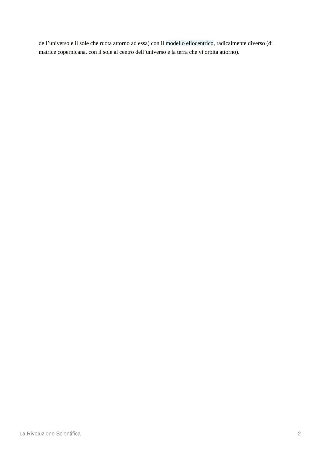 La Rivoluzione Scientifica
La rivoluzione scientifica, ossia lo straordinario e complesso insieme di eventi e di scoperte che
portano alla n