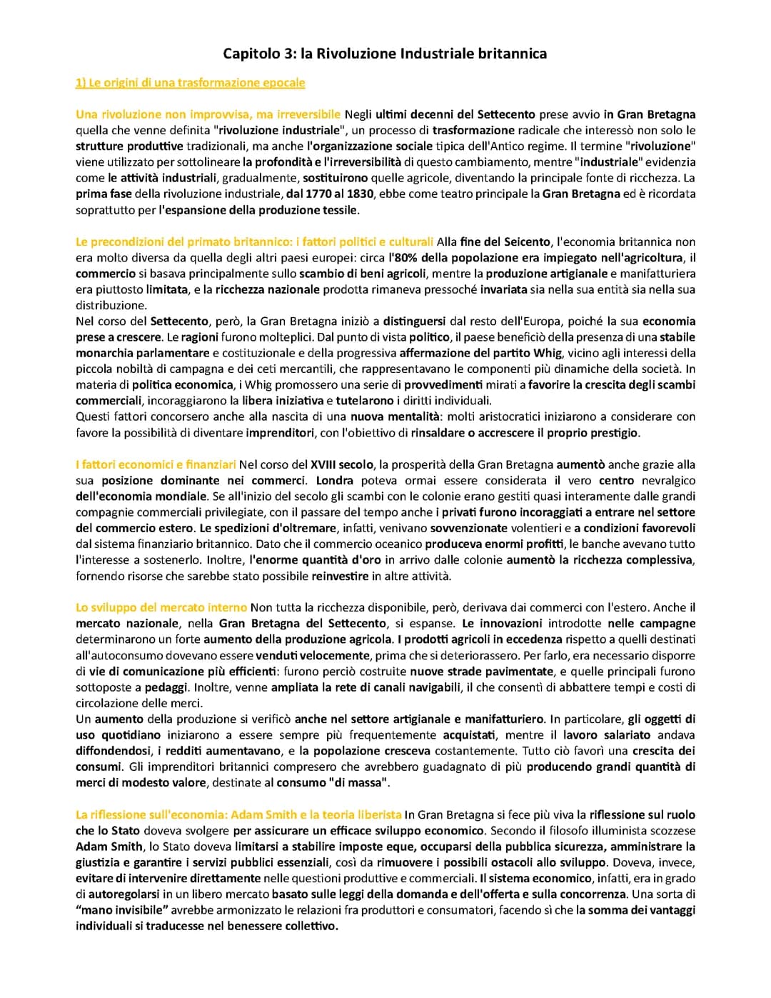 Capitolo 2: la Rivoluzione industriale britannica