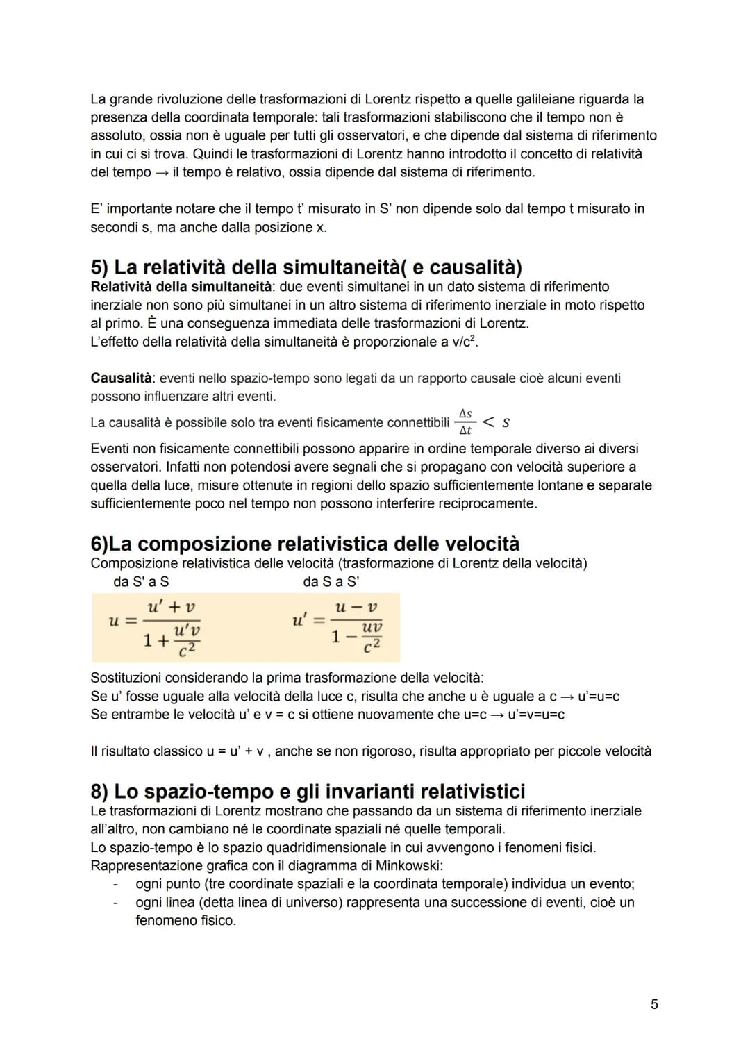 Relatività
Esperimento di Michelson e Morley (1881 e 1887)
Etere: era il mezzo che permeava tutto lo spazio e permetteva la trasmissione di 