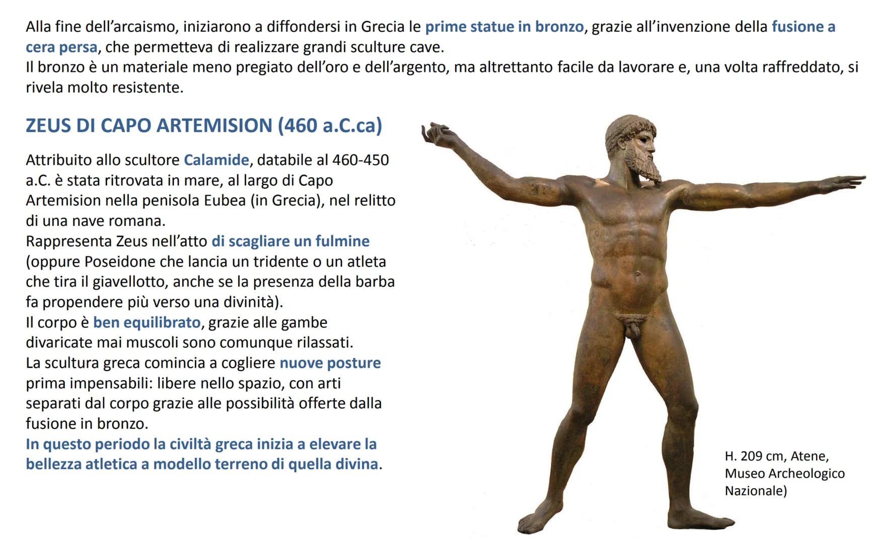LA SCULTURA CLASSICA
Stile severo STILE SEVERO (480-450 a. C.)
Chiamato così per l'espressione severa e malinconica delle statue di questo p