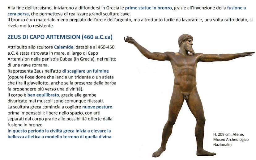 LA SCULTURA CLASSICA
Stile severo STILE SEVERO (480-450 a. C.)
Chiamato così per l'espressione severa e malinconica delle statue di questo p