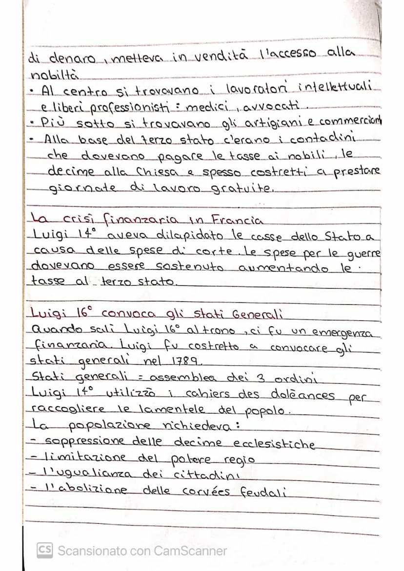 scoppia perché il terzo stato
diritti e il re non assecondavano la richiesta
del popolo.
LA
Queva meno
RIVOLUZIONE FRANCESE.
La societa dell