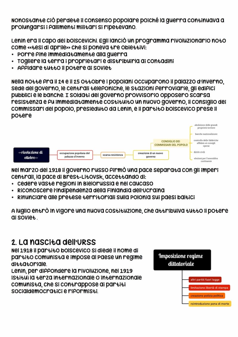 La rivoluzione russa
1. RUSSIA 1917: l'anno delle due rivoluzioni
Nel 1917 la Ssituazione della Russia era catastrofica:
• Al fronte erano m