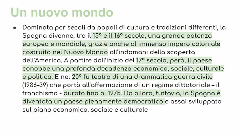 La Spagna
MA Il territorio
Tra i maggiori paesi d'Europa la Spagna occupa la maggior parte
della Penisola Iberica. La Spagna confina:
A nord