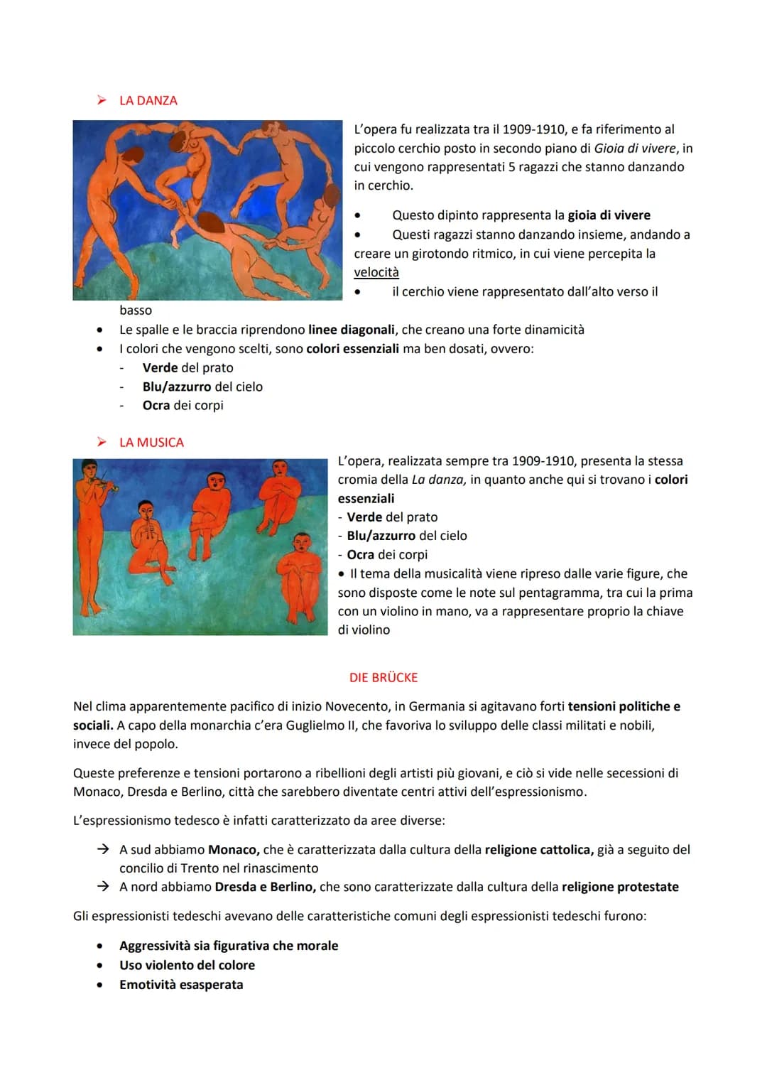 ESPRESSIONISMO
L'espressionismo è la prima avanguardia storica che si presenta in 2 nazioni:
→ GERMANIA, che a sua volta si suddivide a Mona