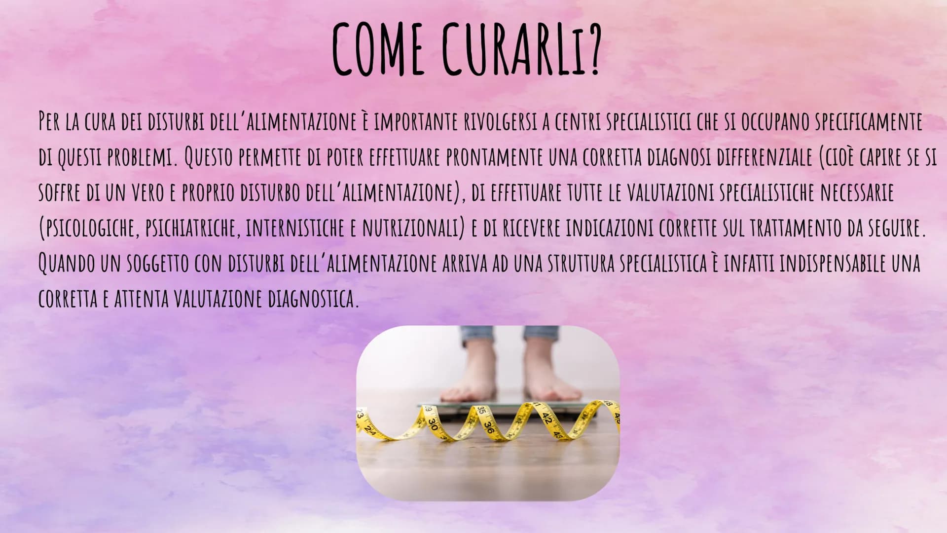Disturbi
Alimentari COSA SONO?
I DISTURBI ALIMENTARI CONSISTONO IN DISFUNZIONI DEL COMPORTAMENTO ALIMENTARE FINALIZZATO
AL CONTROLLO DEL PES