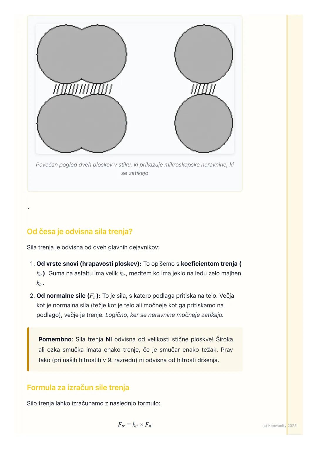 # Trenje

Uvod v trenje

Trenje je sila, ki se pojavi med dvema ploskvama, ki se dotikata in drsita ali se
poskušata drsati druga ob drugi. 