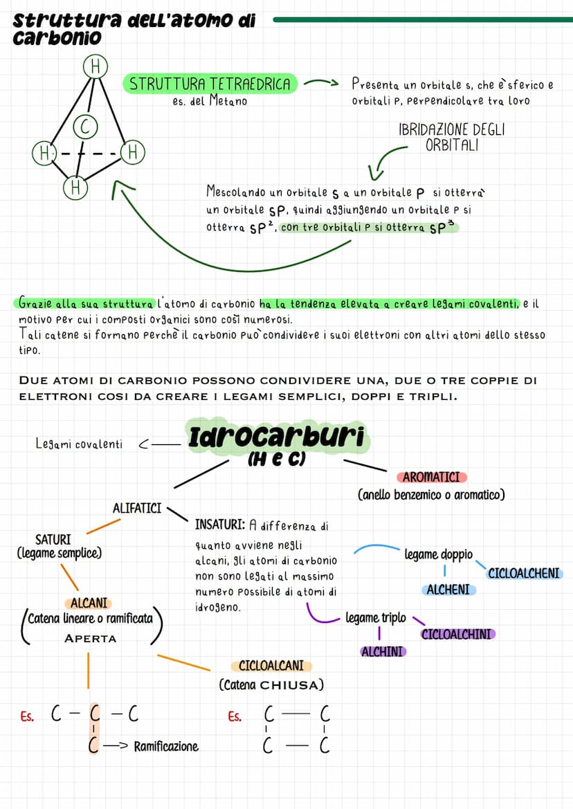 Chimica organica
Nel 1700 si scoprì che i principale atomi che sono in tutte le vite sono IDROGENO, OSSIGENO, CARBONIO E
AZOTO.
L'ambito di 