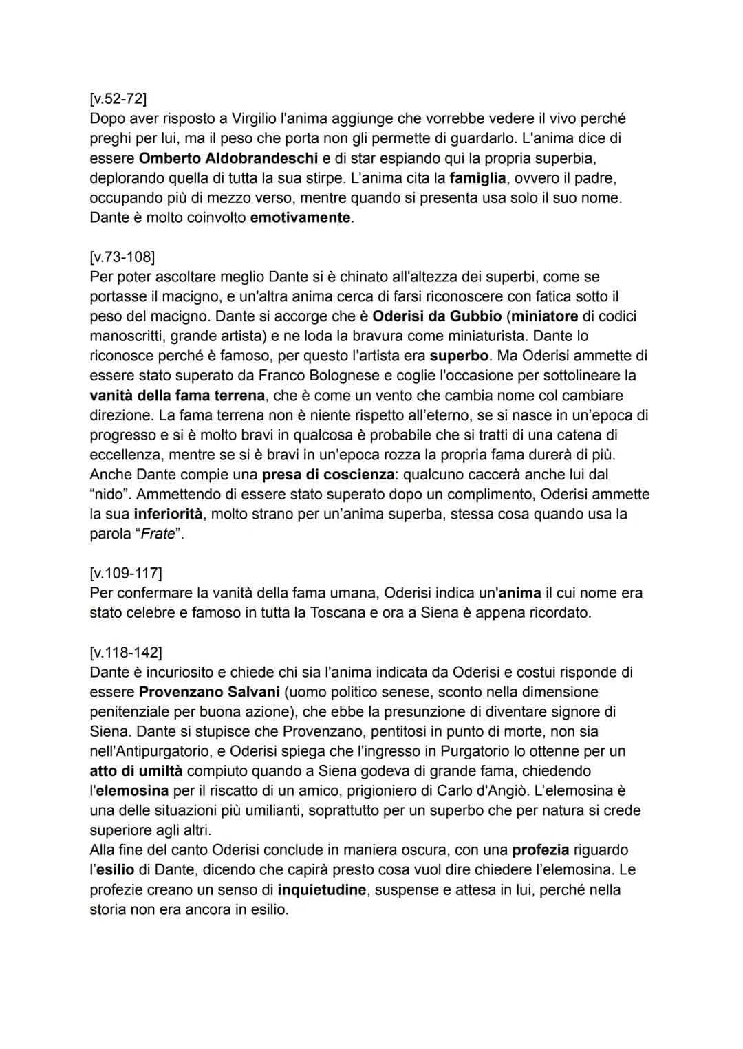 # Canto XI

In questo canto si parla di superbi, ma non di peccato, dato che sono già stati
perdonati da Dio; i peccatori stanno sempre in u