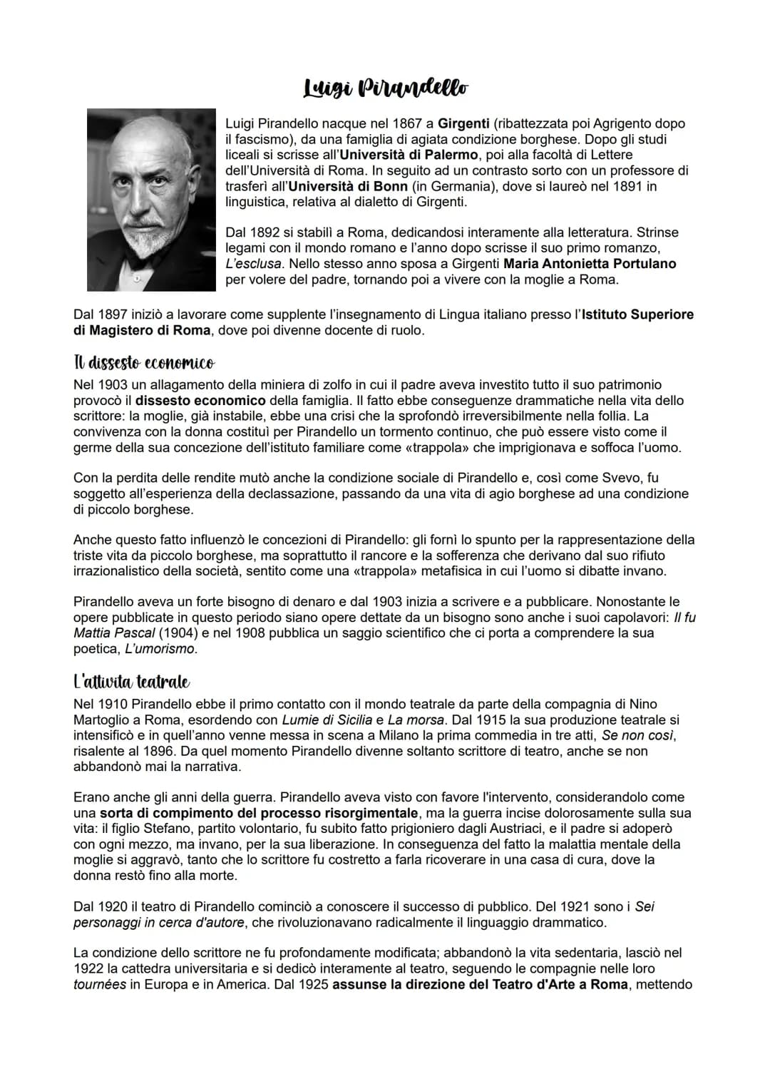 LUIGI PIRANDELLO