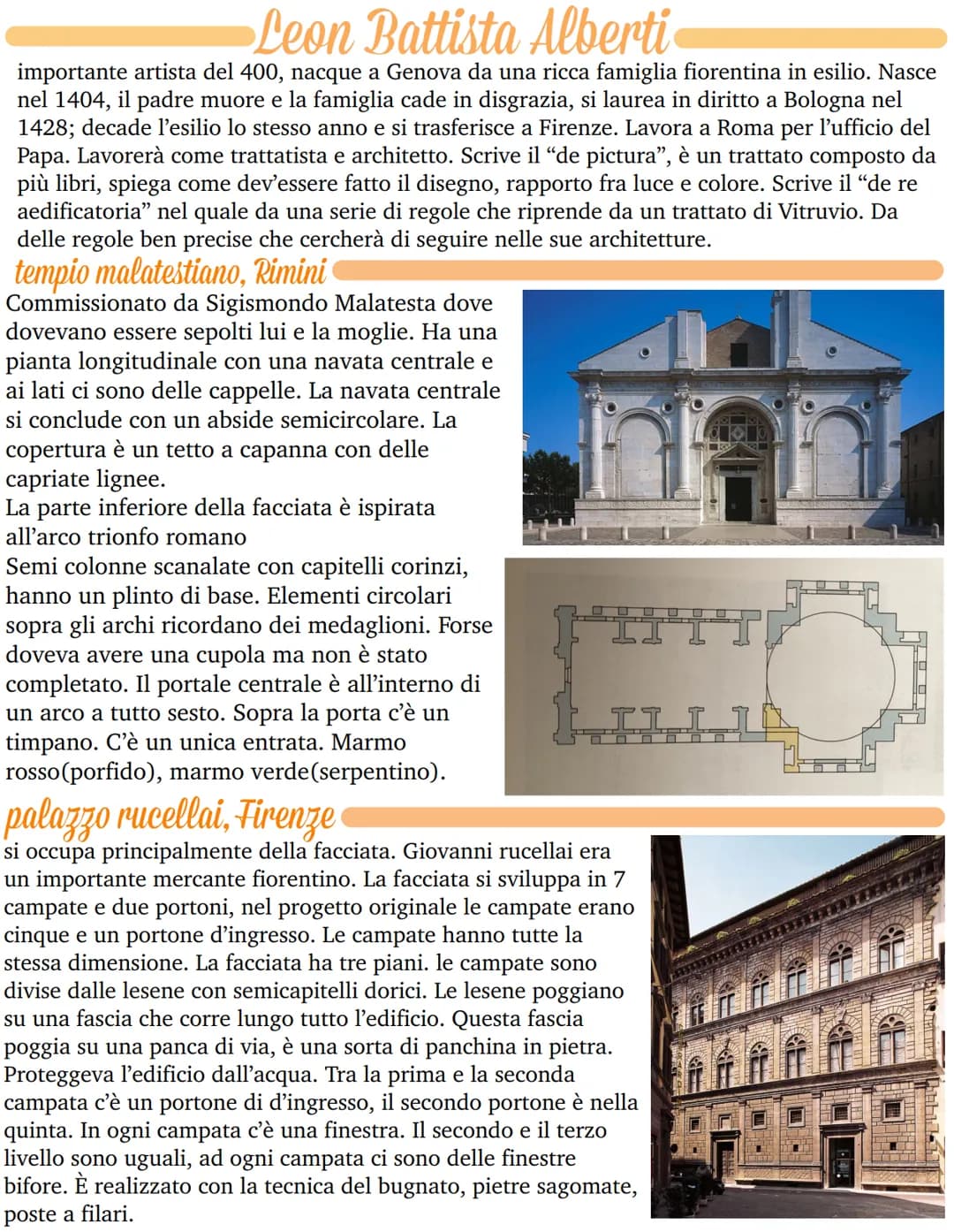 Leon Battista Alberti
importante artista del 400, nacque a Genova da una ricca famiglia fiorentina in esilio. Nasce
nel 1404, il padre muore