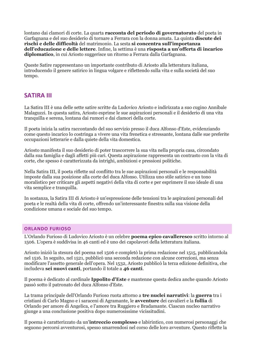 # LUDOVICO ARIOSTO

## VITA E OPERE

Ludovico Ariosto nacque a Reggio Emilia nel 1474 e si trasferì a Ferrara da giovane per studiare
giuris