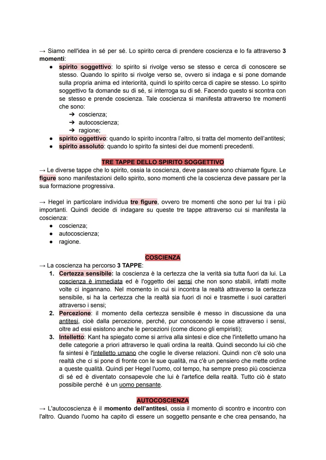 HEGEL
→ cosa riprende Hegel da Fichte: Fichte e Schelling aprono la strada verso Hegel, il quale
prende da Fichte l'idea che tutta la realtà