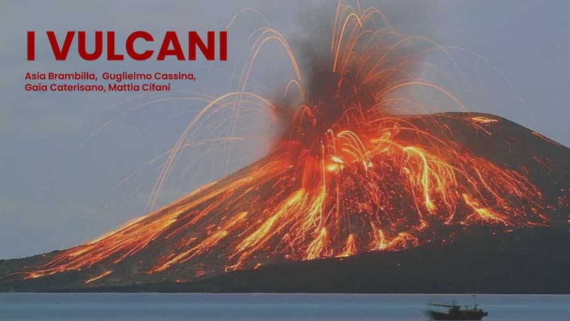 I VULCANI
Asia Brambilla, Guglielmo Cassina,
Gaia Caterisano, Mattia Cifani Come si formano
i vulcani
I vari tipi di eruzione
I VULCANI
La c