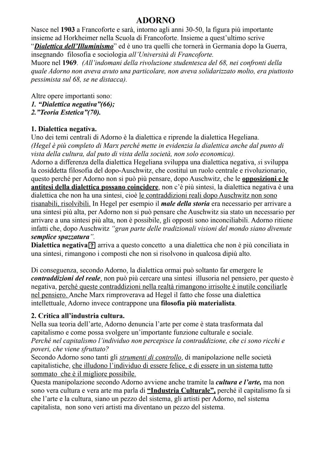 # SCUOLA DI FRANCO FORTE

La Scuola di Francoforte nasce in Germania nel 1923, (Repubblica di Weimer).
Essa raggruppò una serie di studiosi 