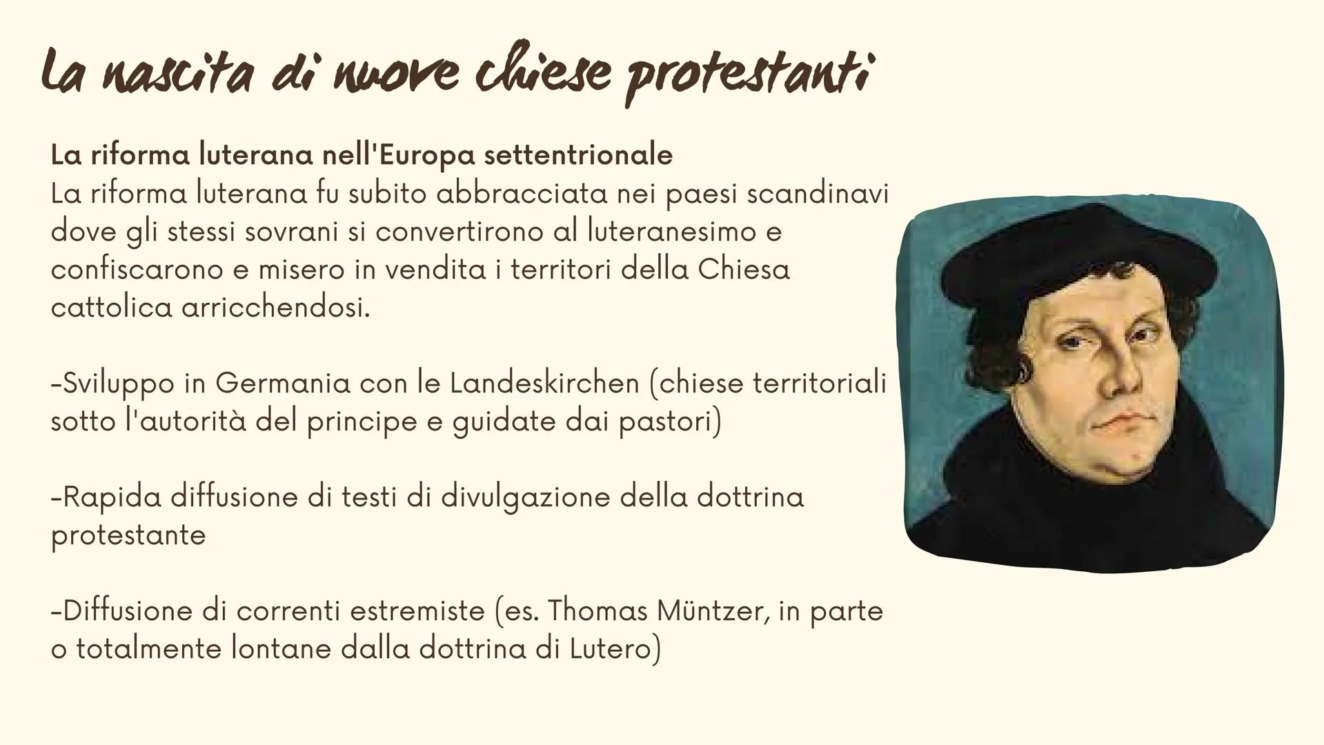 La diffusione della
riforma e la
controriforma
cattolica
20 Indice
1. La nascita di nuove Chiese protestanti
2. La Chiesa anglicana di Enric