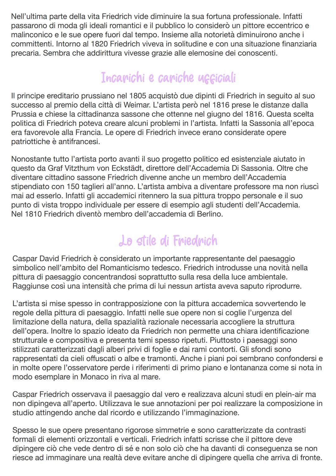 Casper David Friedrich
Caspar David Friedrich nacque a Greifswald, il 5 settembre 1774, una cittadina della
Pomerania svedese che si affacci
