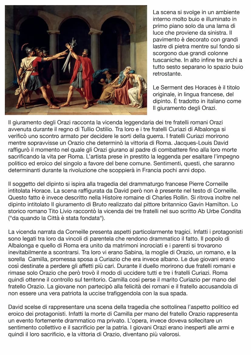Jacques Louis David
Jaques-Louis David, pittore francese,
introdusse lo stile neoclassico in Francia
diventando il protagonista indiscusso d