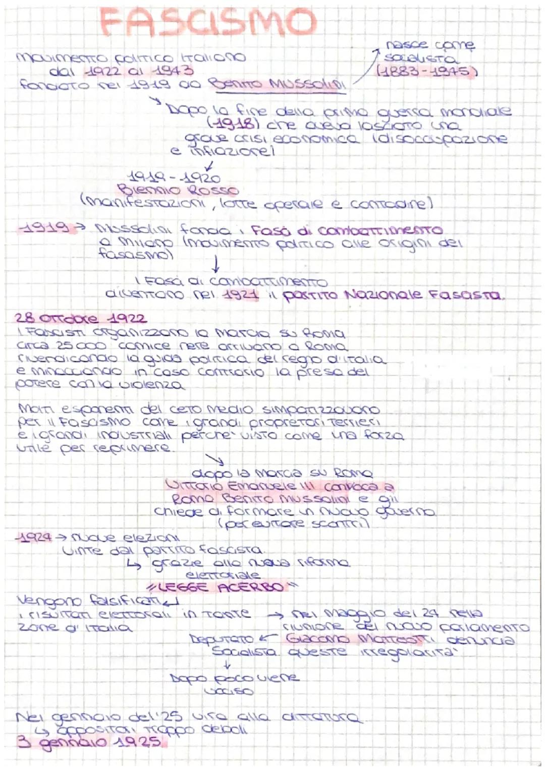 # FASCISMO

Movimento politico italiano
dal 1922 αι 1943
fonaoto nel 1919 010 Benito Mussolidi

nasce come
SOCALISTO
(1883-1975)

"Dopo la f