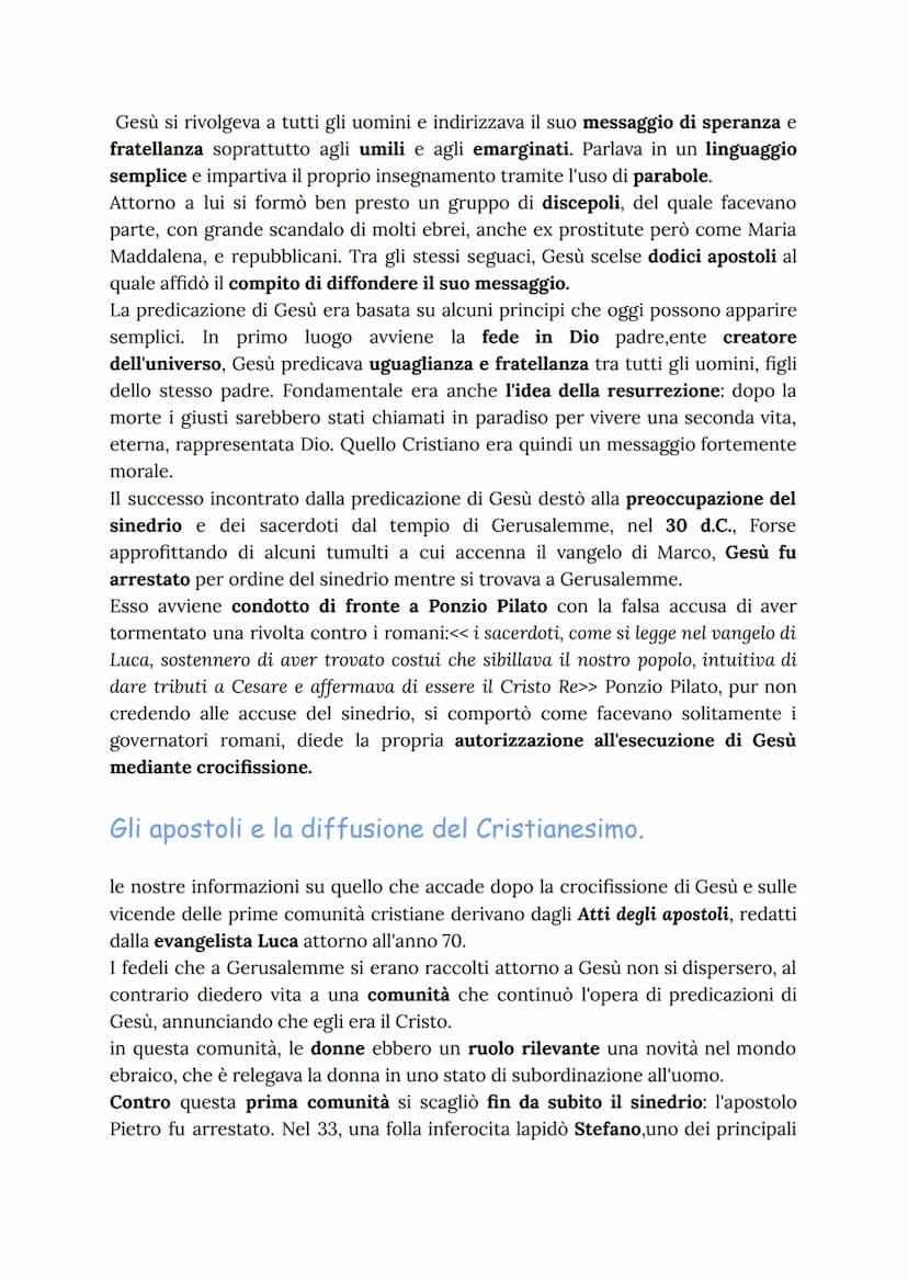 Il cristianesimo
La Palestina ai tempi di Gesù
Gesù nacque in Palestina attorno al 5 a.C. ,mentre a Roma governava Augusto.
La Palestina era