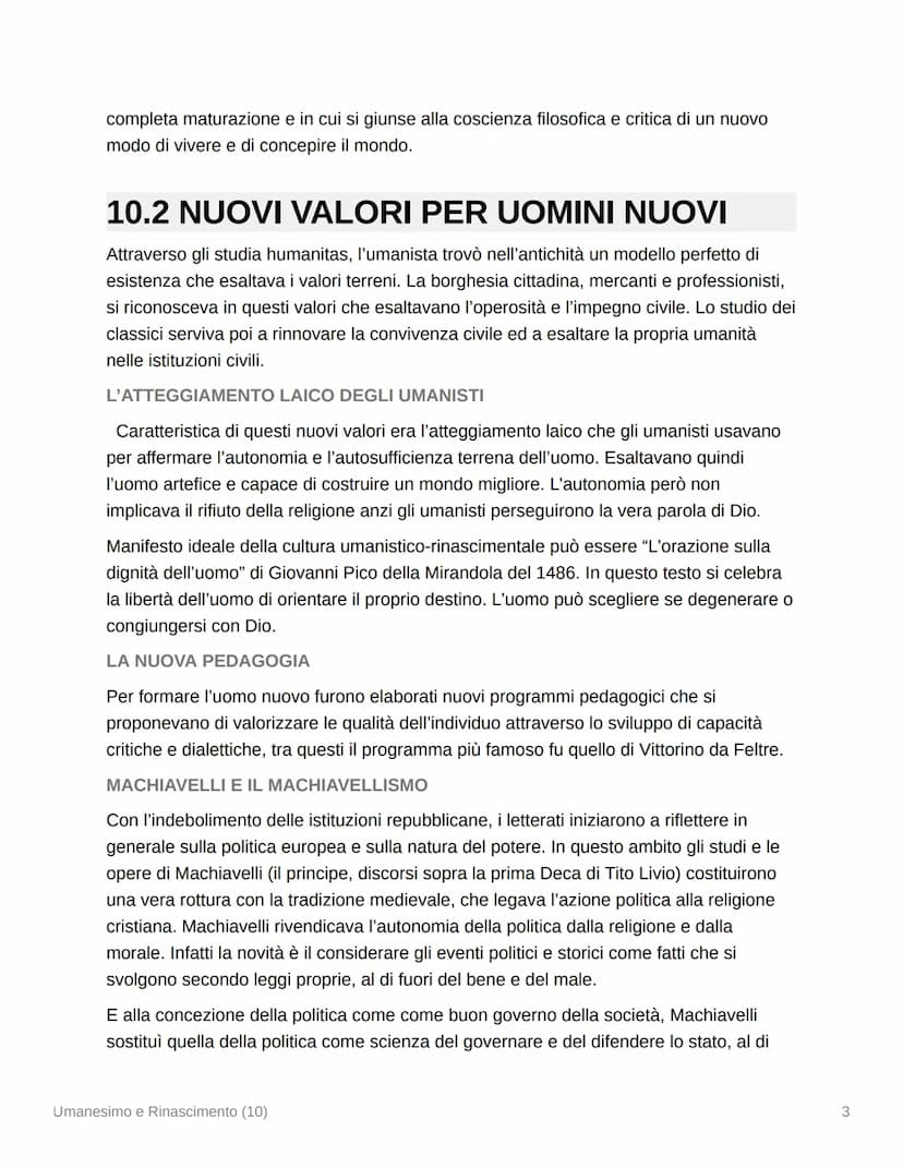 Umanesimo e Rinascimento (10)
10.1 L'UOMO AL CENTRO
L'inizio dell'Età Moderna coincide con gli ultimi decenni del 400, quando le società
eur