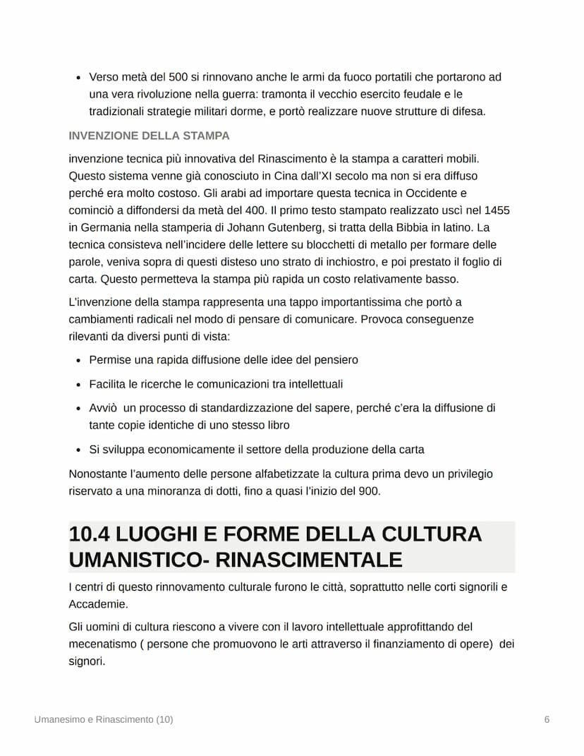 Umanesimo e Rinascimento (10)
10.1 L'UOMO AL CENTRO
L'inizio dell'Età Moderna coincide con gli ultimi decenni del 400, quando le società
eur