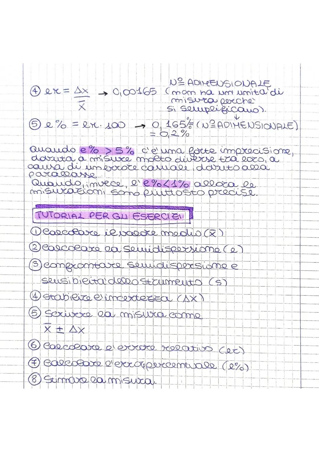 (4
errori di misura
MISURA ed ERRO RE somo strettamente correcati,
in quanto mom existe la misura perfetta.
Ogni volta che misuro qualcosa g