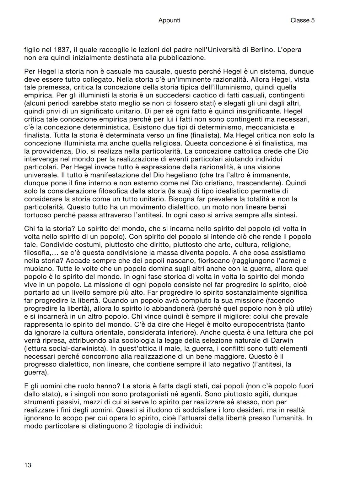 Filosofia
Hegel
Introduzione
Appunti
Classe 5
Hegel, nato nel 1770 e morto nel 1831, divenne professore universitario di filosofia,
estremam