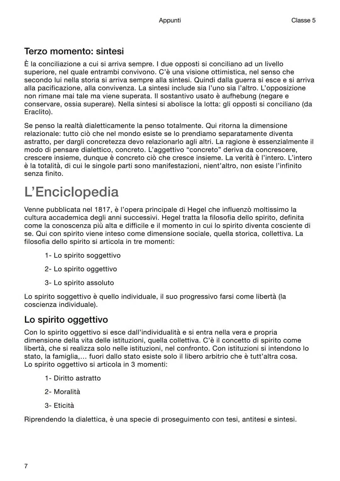 Filosofia
Hegel
Introduzione
Appunti
Classe 5
Hegel, nato nel 1770 e morto nel 1831, divenne professore universitario di filosofia,
estremam