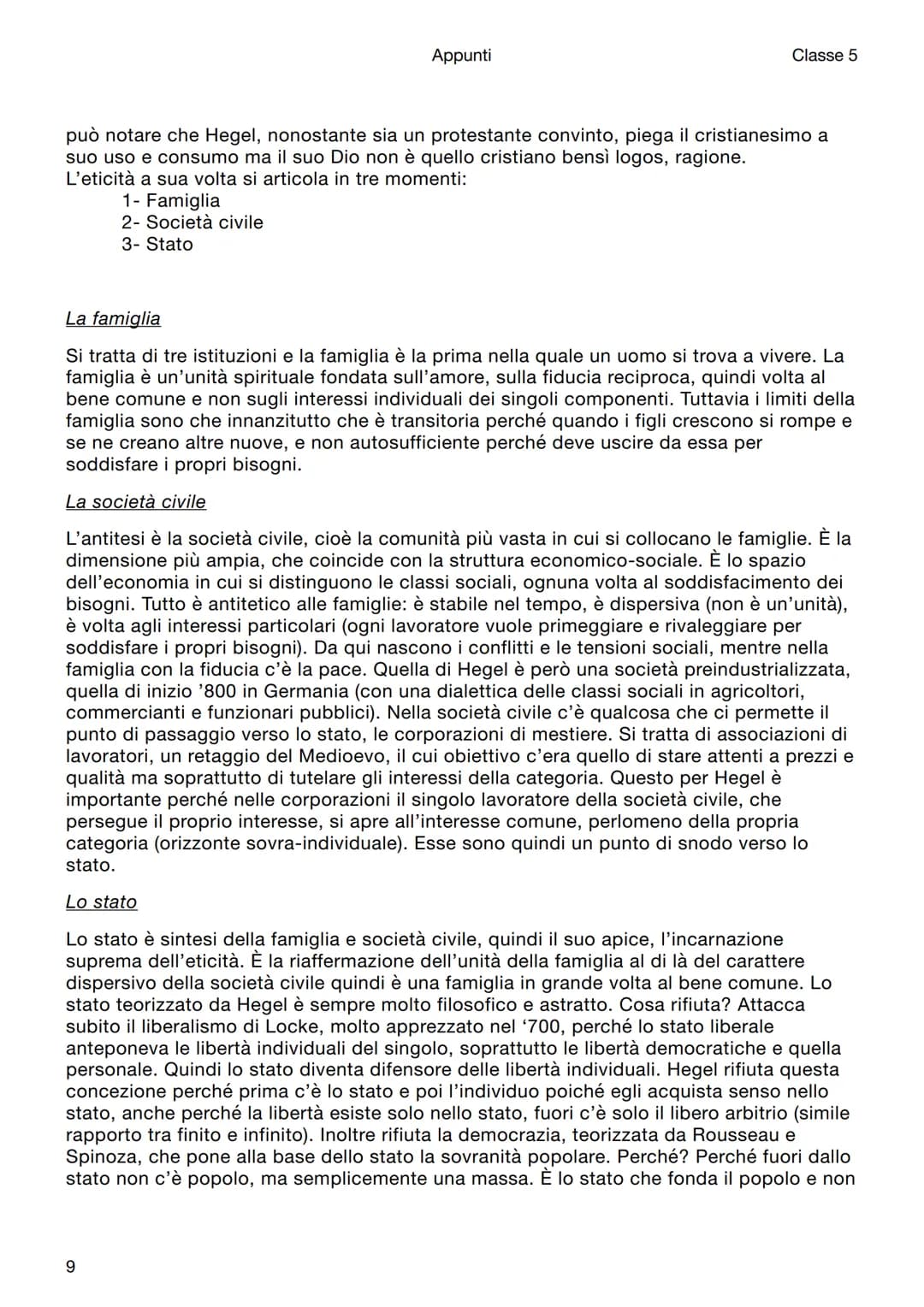 Filosofia
Hegel
Introduzione
Appunti
Classe 5
Hegel, nato nel 1770 e morto nel 1831, divenne professore universitario di filosofia,
estremam