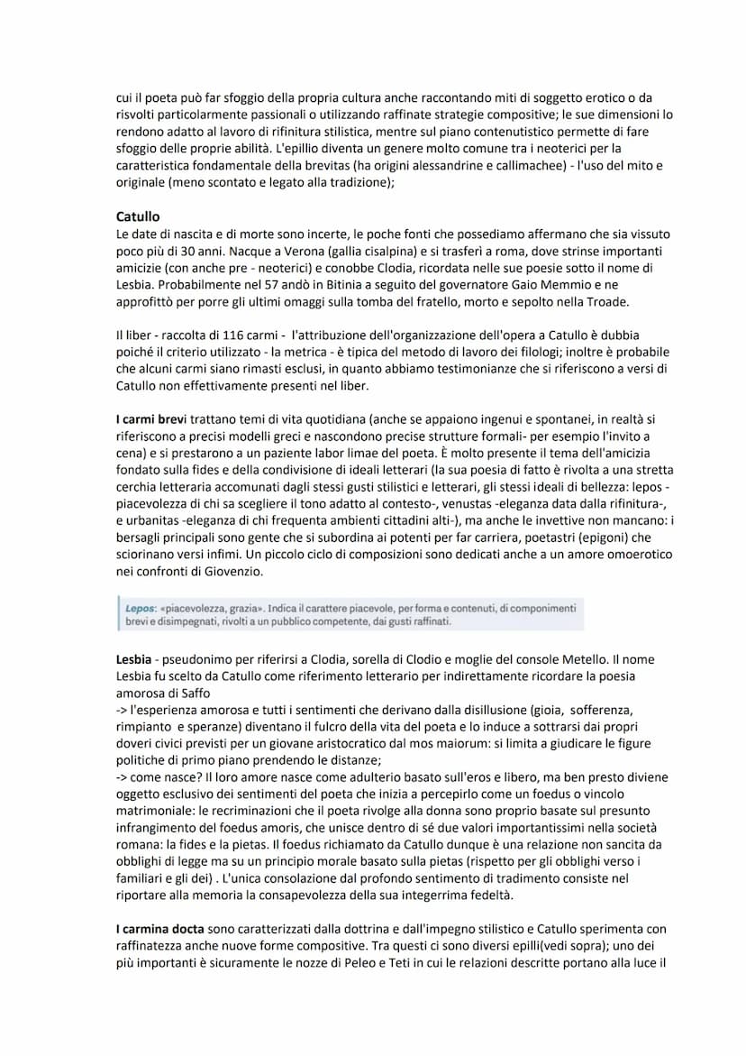 La poesia neoterica e Catullo
martedì 9 maggio 2023
15:45
Il nome nasce da una definizione di Cicerone: poeta novi - o neoteroi alla greca- 