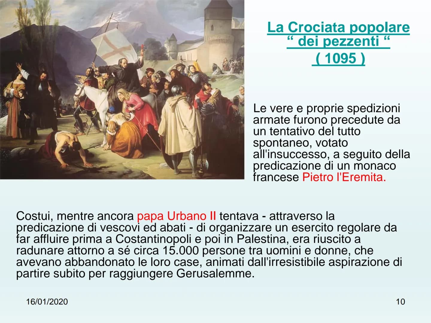 出密室
古± Le Grociate
16/01/2020
1 ✓ Definizione di Crociata
Causa delle Crociate
✓ Premesse
✓ Papa Urbano II annuncia la
prima Crociata
La Cro