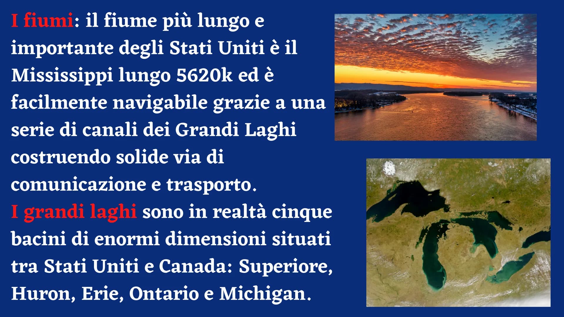 Stati Uniti Il territorio
Gli Stati Uniti confinano
a nord con il Canada e a
sud con Il Messico. Sono
bagnati dall'oceano
Pacifico e ad est
