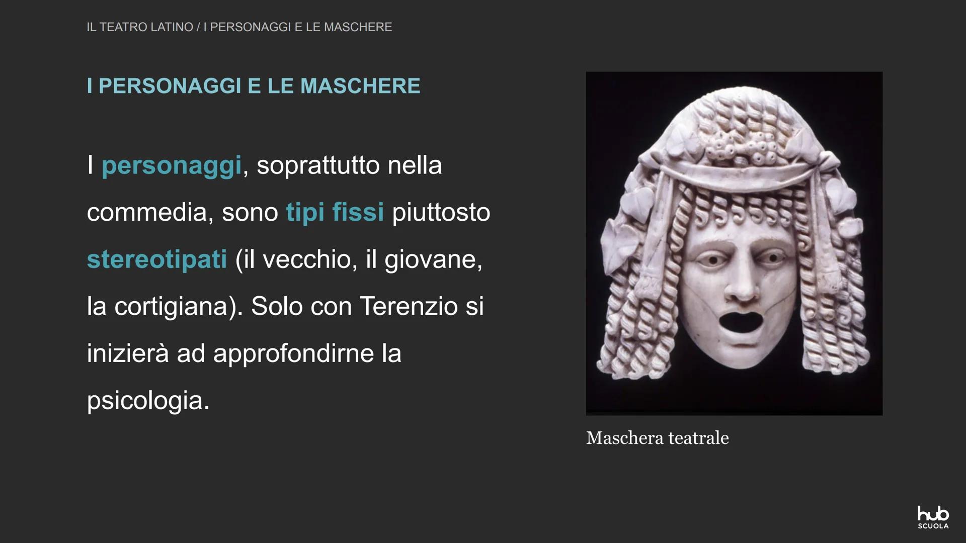 Il teatro latino
hub
SCUOLA IL TEATRO LATINO
IL TEATRO LATINO
Nella letteratura e nella società romana
arcaica il teatro occupa un posto
pri