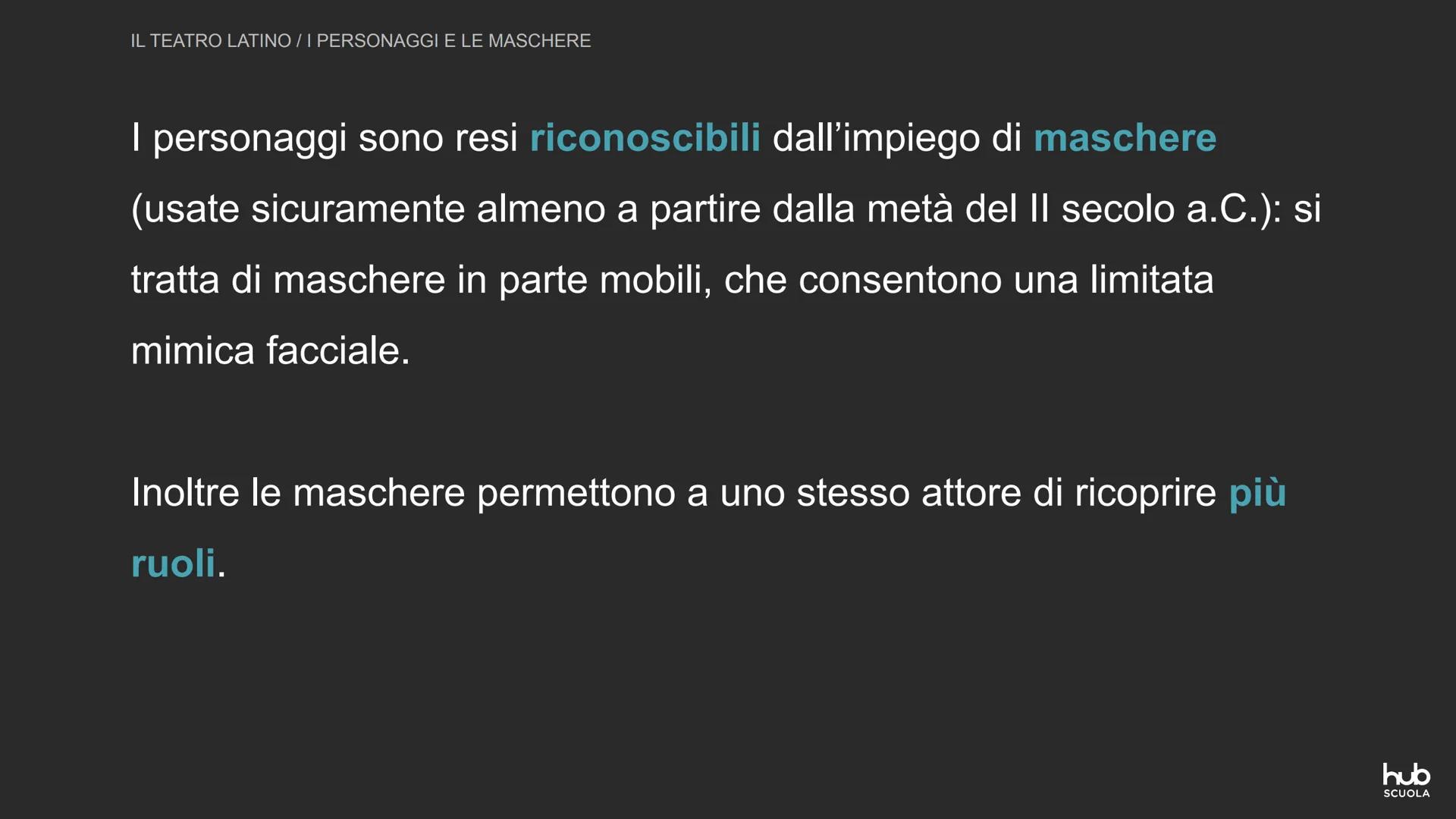 Il teatro latino
hub
SCUOLA IL TEATRO LATINO
IL TEATRO LATINO
Nella letteratura e nella società romana
arcaica il teatro occupa un posto
pri