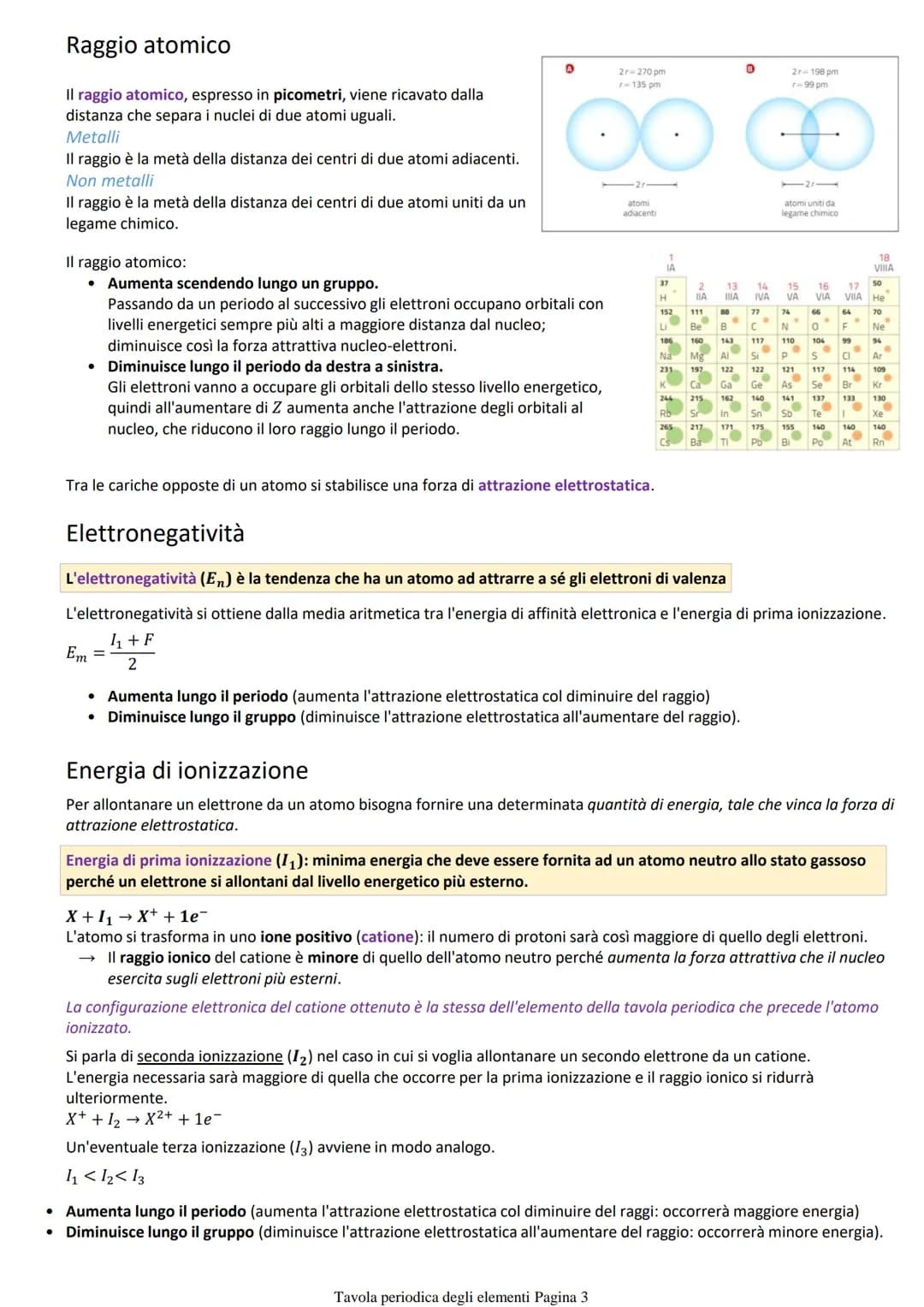 Tavola periodica
Tavola di Mendeleev
Nel 1830 vennero classificati gli elementi allora conosciuti (55) in base al loro comportamento chimico