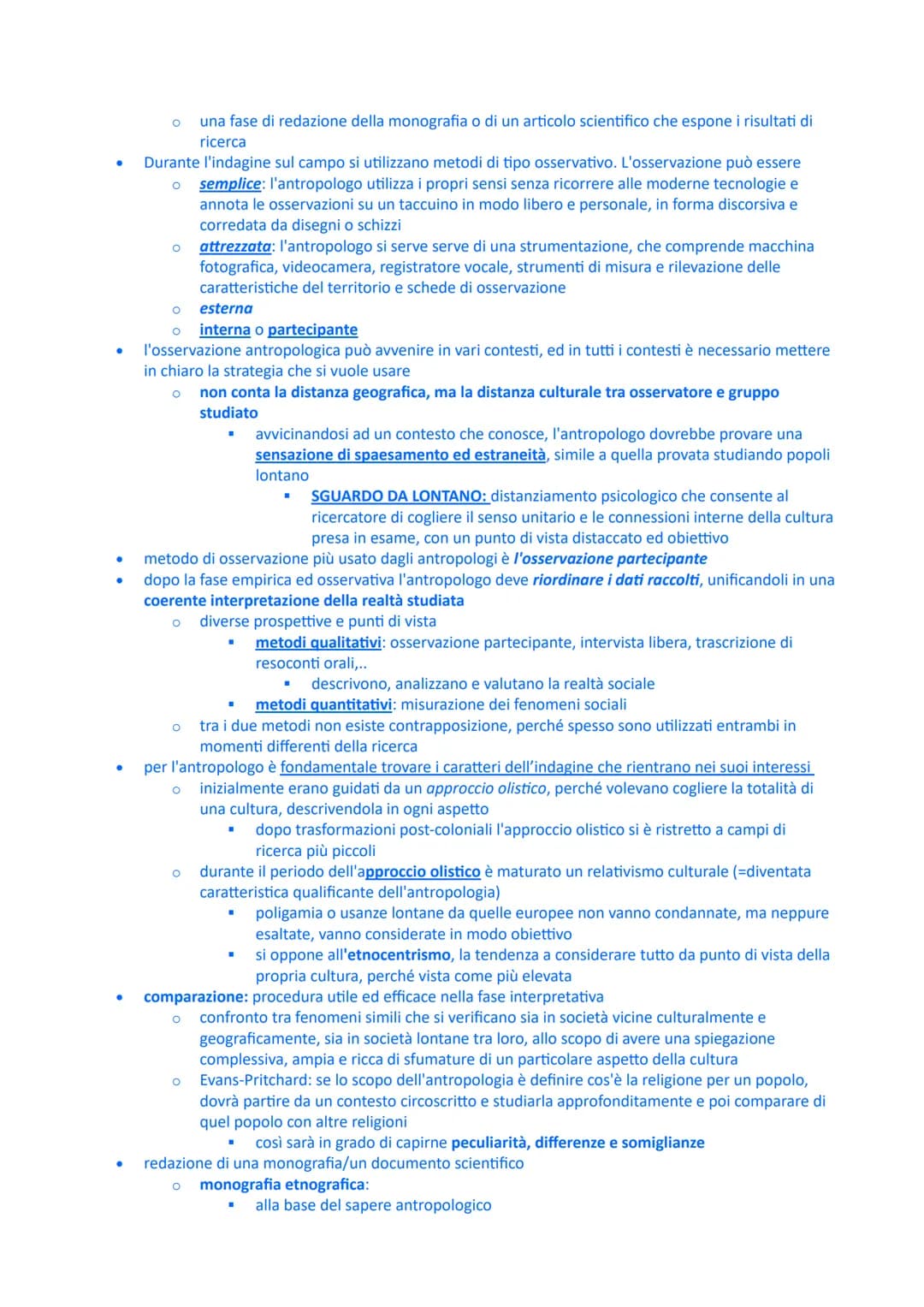 LA RICERCA
ANTROPOLOGIA
LA RICERCA ANTROPOLOGIA
gli antropologi
O
●
Malinowski riteneva che fosse indispensabile il punto di vista dell'indi