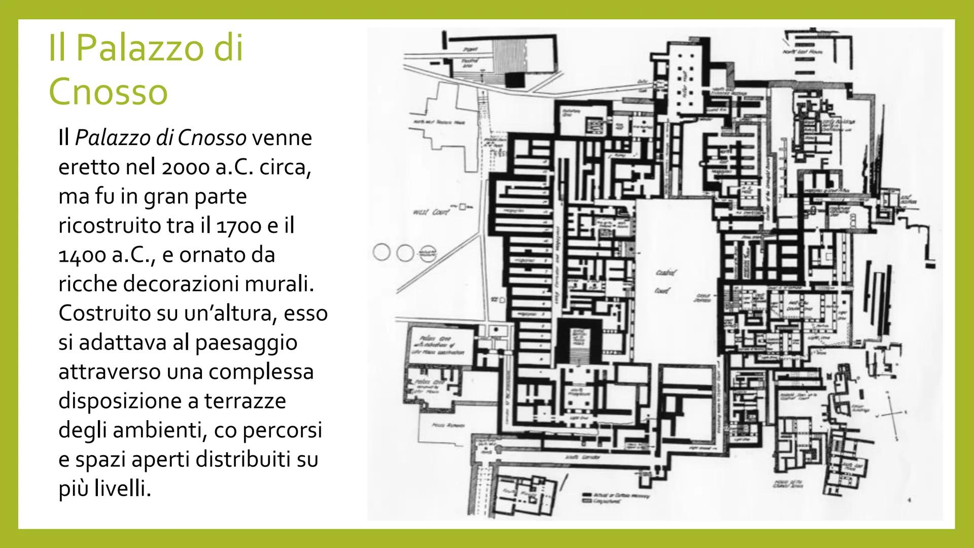 L'ARTE CRETESE La civiltà cretese
• Arthur Evans, l'archeologo che portò alla luce i resti del palazzo di Cnosso tra il
1900 e il 1931, chia