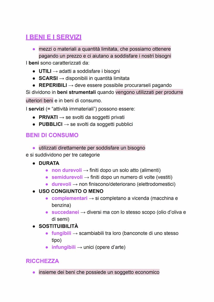 ECONOMIA
1) I BISOGNI
• esigenze che vogliamo soddisfare
CLASSIFICAZIONE
I bisogni si possono classificare a seconda dell'intensità in:
• PR