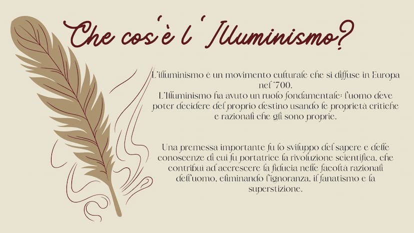 Discovering
L Muminismo
Giorgia Liuzzi 4AT Che cos'è l' Mluminismo?
L'illuminismo è un movimento culturale che si diffuse in Europa
nel '700