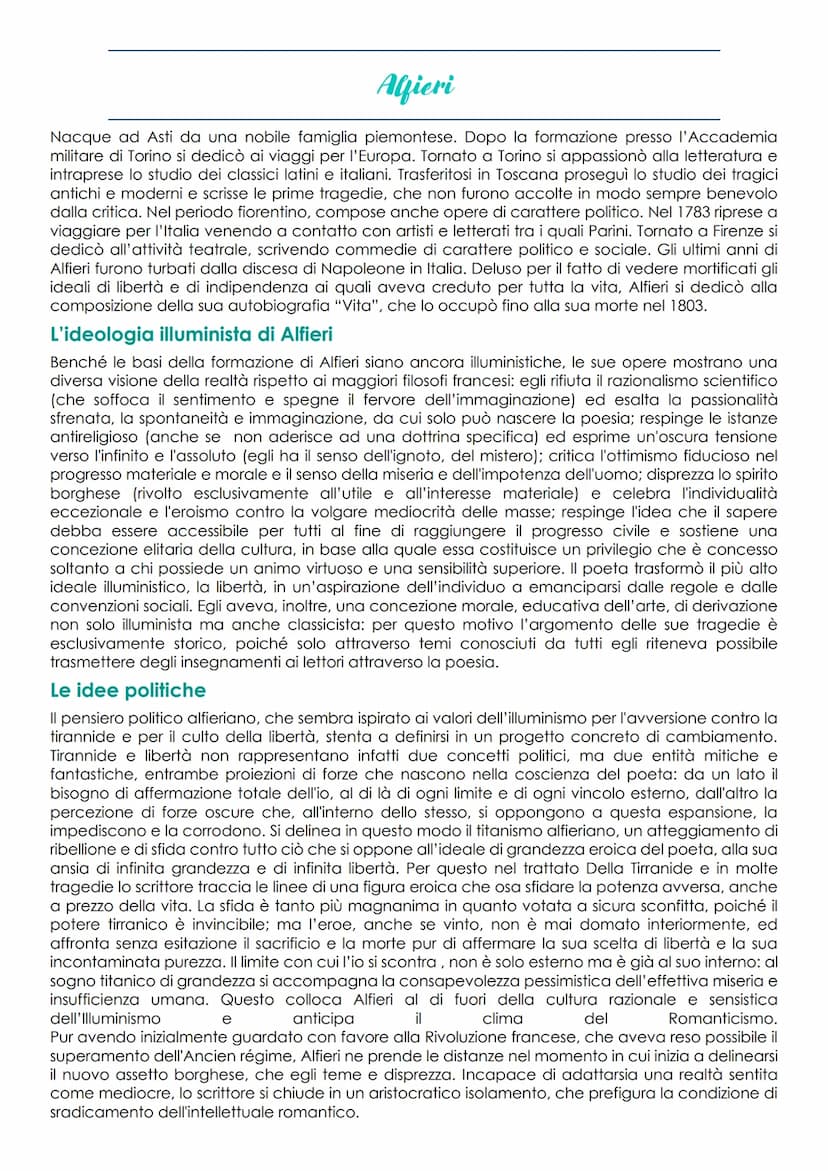 VITTORIO ALFIERI
Vita e opere
Liceo scientifico scienze applicate
Sofia Sartori || 2022/2023 Alfieri
Nacque ad Asti da una nobile famiglia p