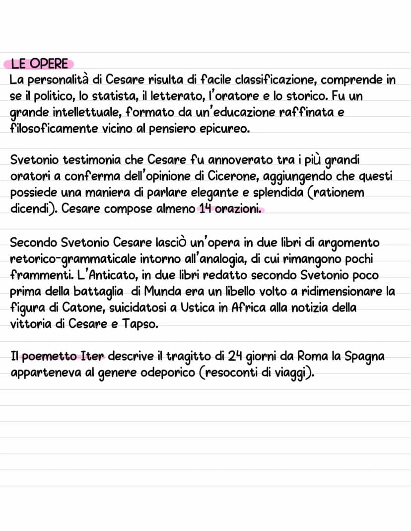 GAIO GIULIO CESARE
LA VITA
Gaio Giulio Cesare nacque a Roma il 13 luglio del 100 a.c. Apparteneva
alla gens Iulia, famiglia Patrizia orgogli