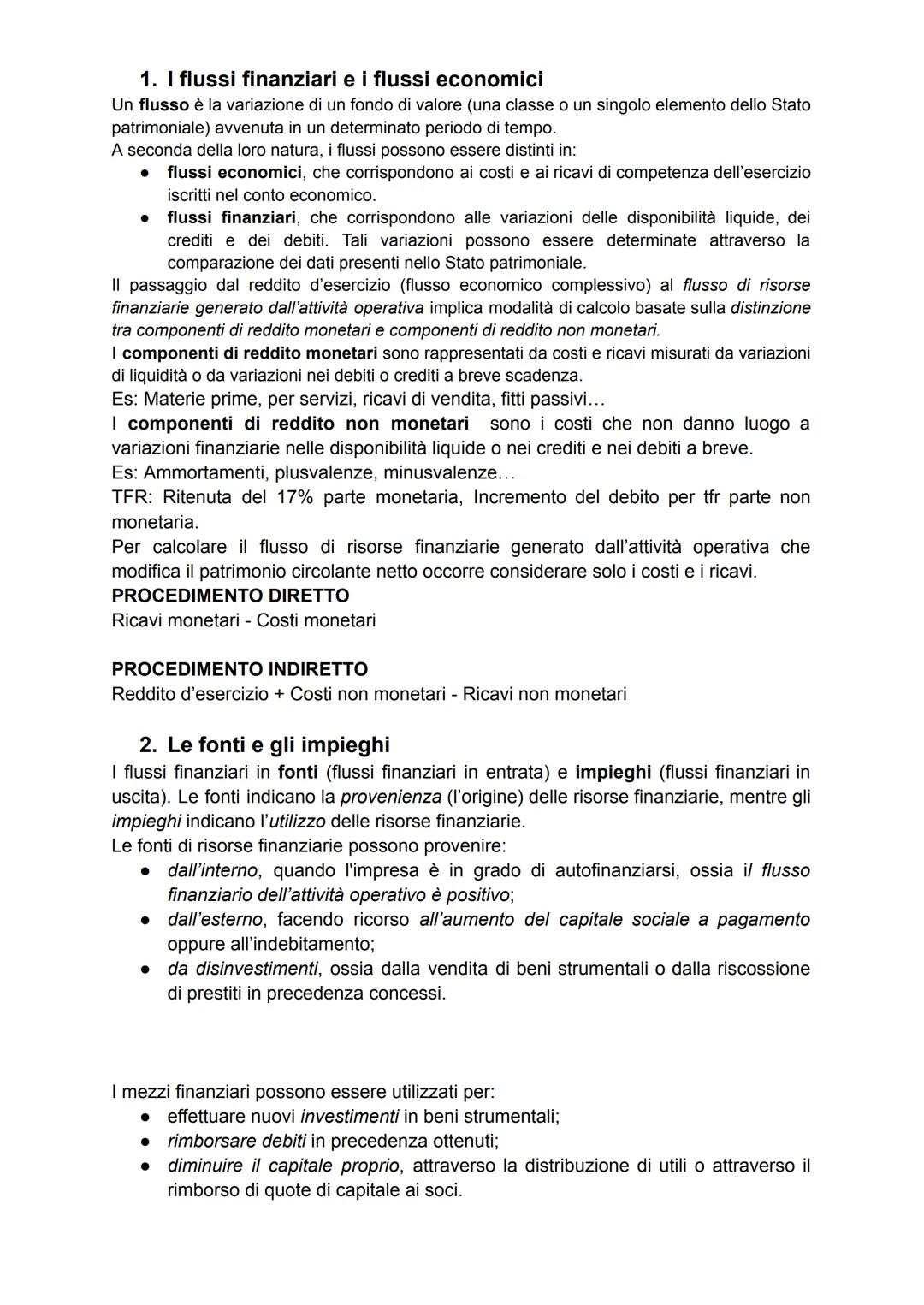 # 1. I flussi finanziari e i flussi economici

Un flusso è la variazione di un fondo di valore (una classe o un singolo elemento dello Stato