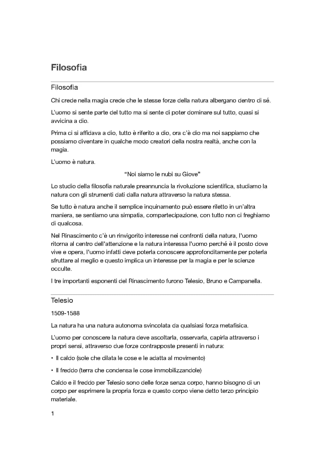 filosofia rinascimentale, bacone, cartesio e pascal