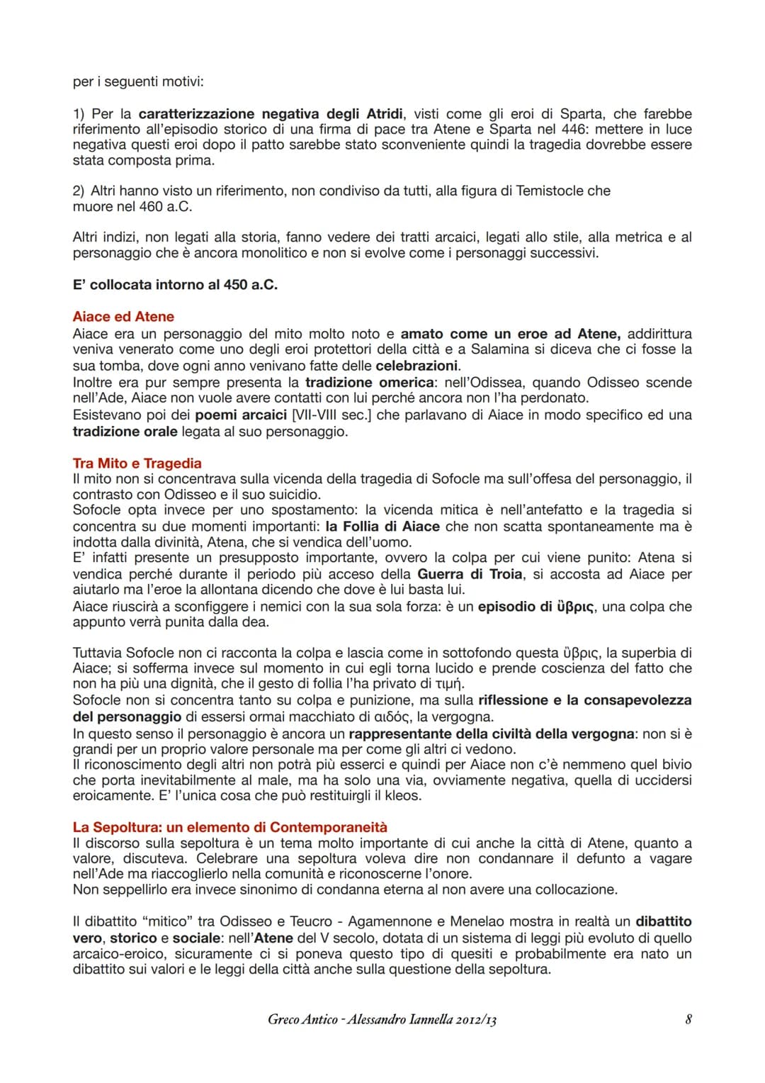 SOFOCLE
Greco Antico - Alessandro Iannella 2012/13 LA VITA
E' un testimone che assiste al secolo di vicende più intenso per la città di Aten